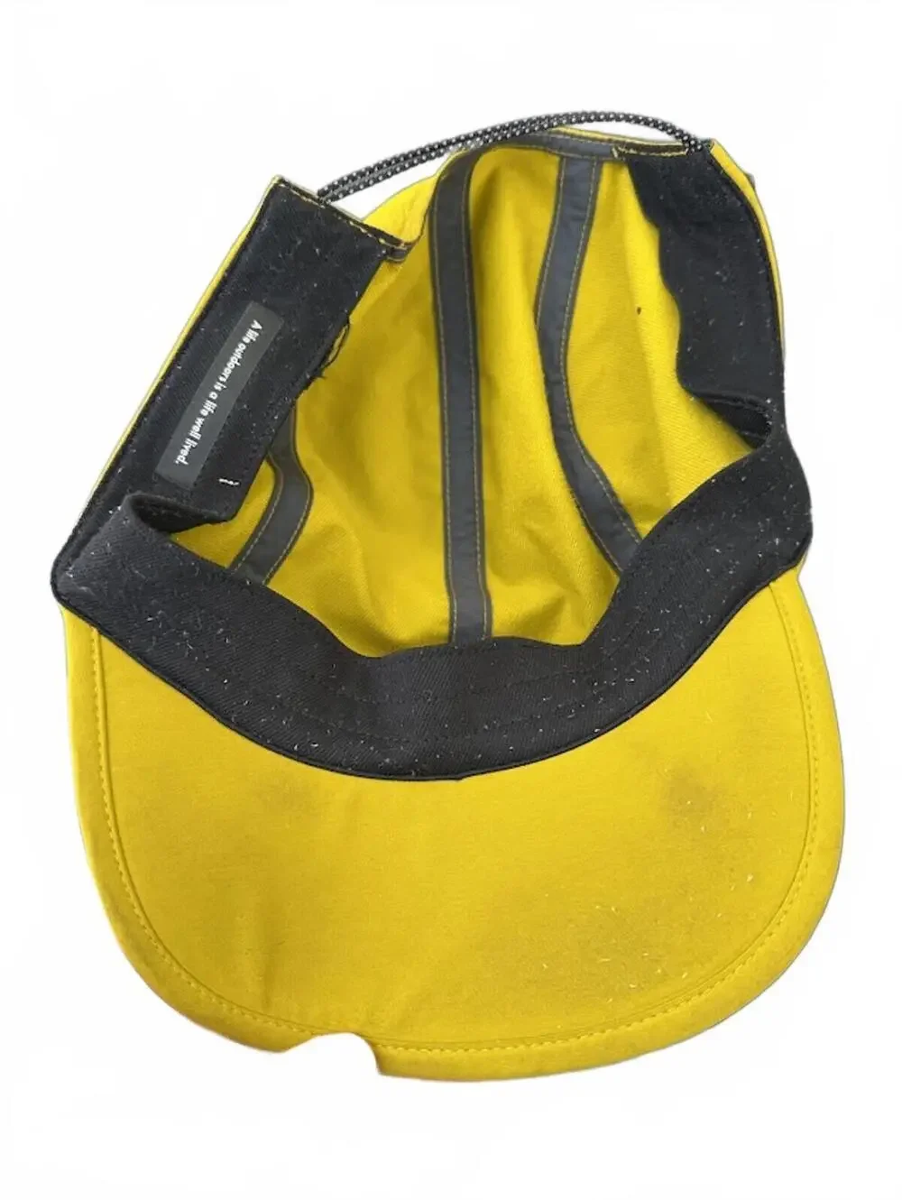 REI Yellow Trail Running Cap Cord Adjust - Picture 3 of 4